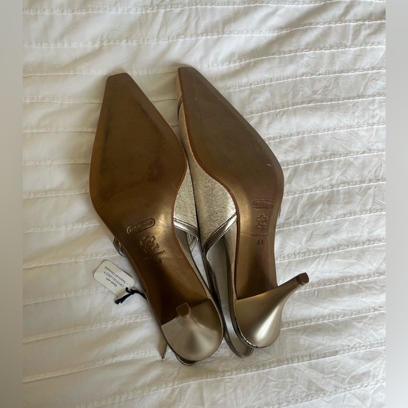 Brand New Italian Swarovski Crystal Slingback Kitten Heels - Picture 4 of 12